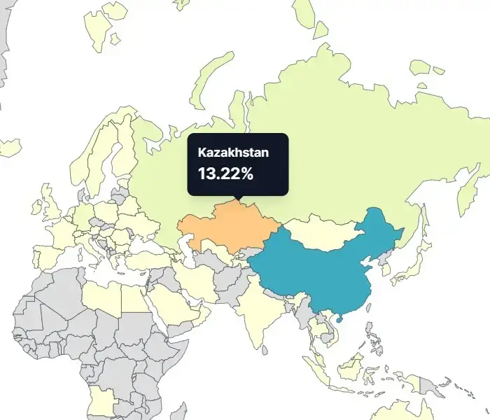 Kde se těží bitcoin? (2025)